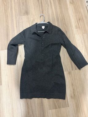 a new day Charcoal Gray Knit Polo Dress
